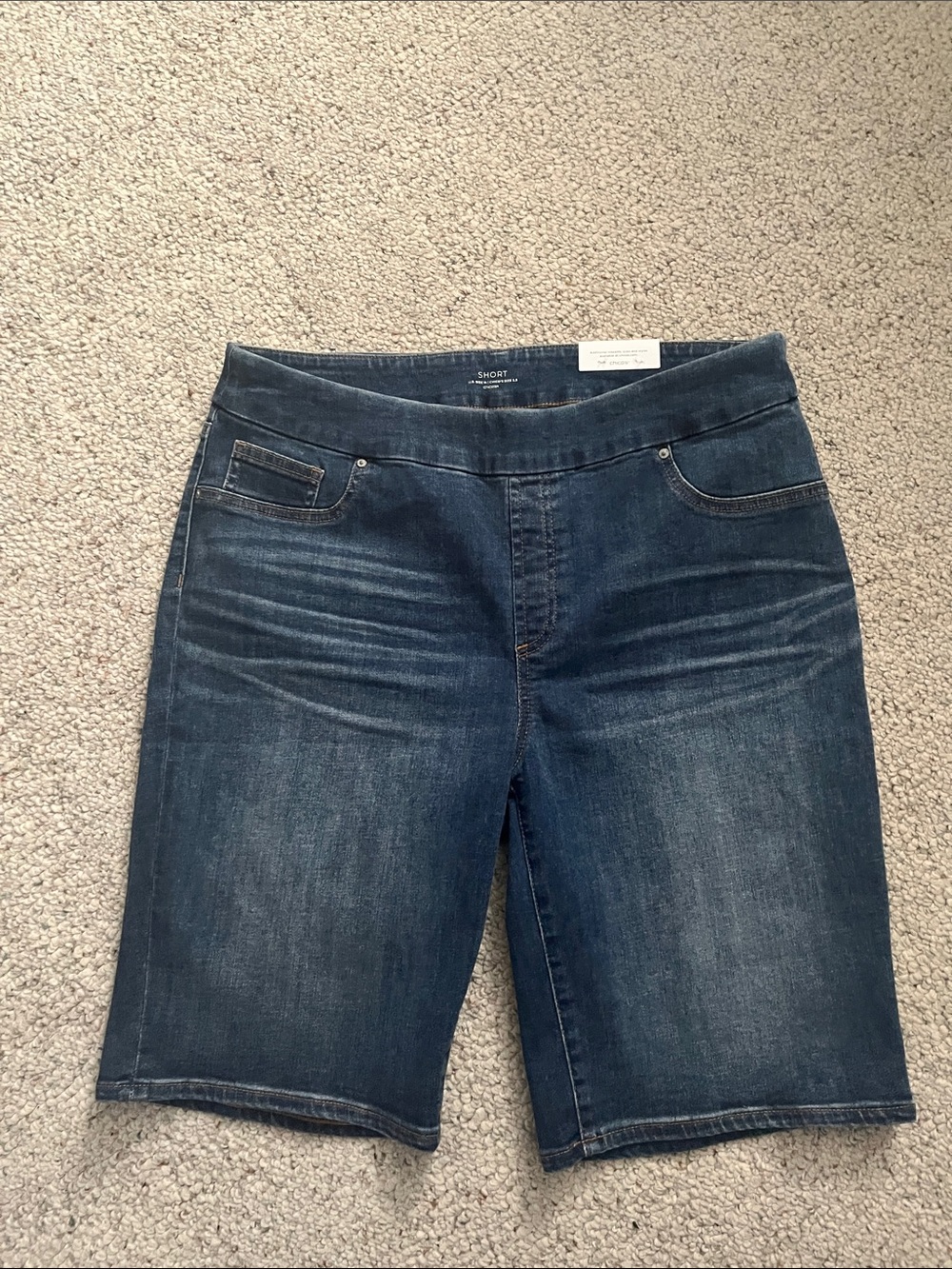 Chico's Dark Blue Denim Jean Shorts